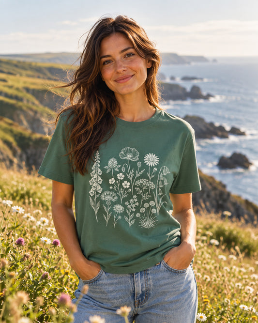 Irish Wildflowers Organic Cotton T-Shirt